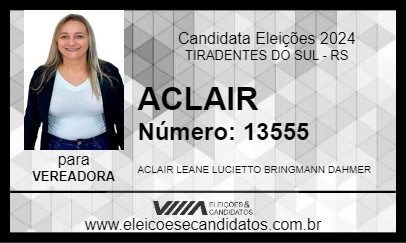 Candidato ACLAIR 2024 - TIRADENTES DO SUL - Eleições