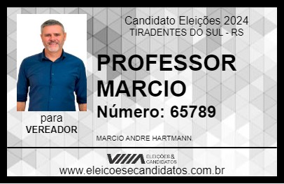 Candidato PROFESSOR MARCIO 2024 - TIRADENTES DO SUL - Eleições