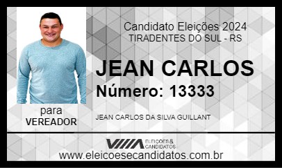 Candidato JEAN CARLOS 2024 - TIRADENTES DO SUL - Eleições