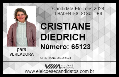 Candidato CRISTIANE DIEDRICH 2024 - TIRADENTES DO SUL - Eleições