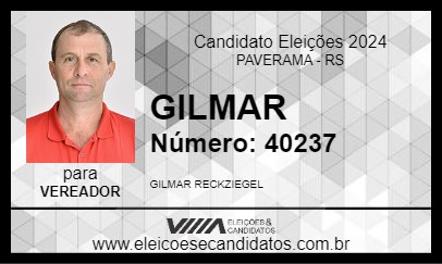 Candidato GILMAR 2024 - PAVERAMA - Eleições