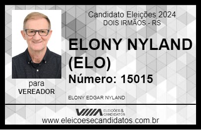 Candidato ELONY NYLAND (ELO) 2024 - DOIS IRMÃOS - Eleições