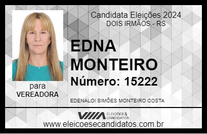 Candidato EDNA MONTEIRO 2024 - DOIS IRMÃOS - Eleições