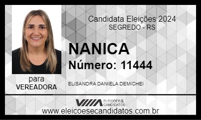 Candidato NANICA 2024 - SEGREDO - Eleições