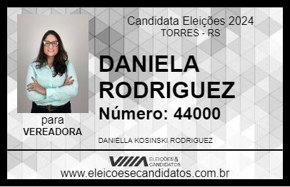 Candidato DANIELA RODRIGUEZ 2024 - TORRES - Eleições