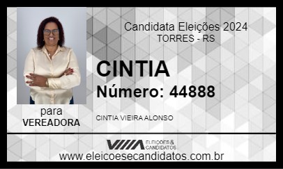 Candidato CINTIA 2024 - TORRES - Eleições