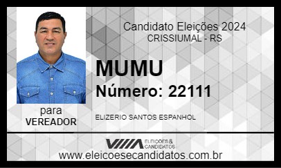 Candidato MUMU 2024 - CRISSIUMAL - Eleições