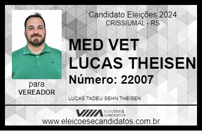 Candidato MED VET LUCAS THEISEN 2024 - CRISSIUMAL - Eleições