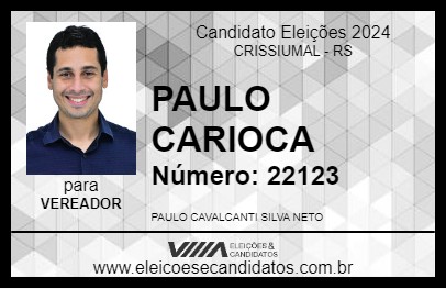 Candidato PAULO CARIOCA 2024 - CRISSIUMAL - Eleições