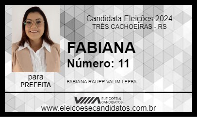 Candidato FABIANA 2024 - TRÊS CACHOEIRAS - Eleições