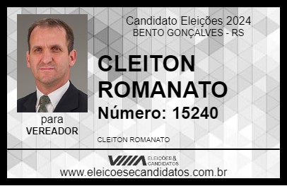 Candidato CLEITON ROMANATO 2024 - BENTO GONÇALVES - Eleições