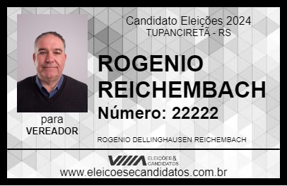 Candidato ROGENIO REICHEMBACH 2024 - TUPANCIRETÃ - Eleições