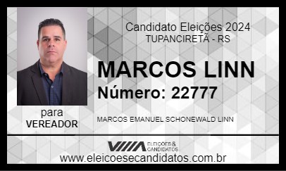 Candidato MARCOS LINN 2024 - TUPANCIRETÃ - Eleições