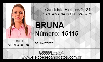 Candidato BRUNA 2024 - SANTA MARIA DO HERVAL - Eleições