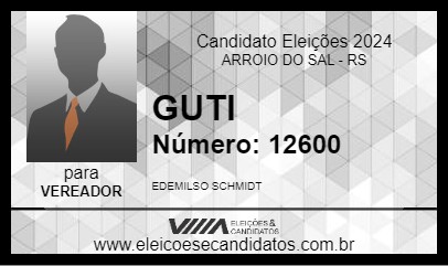 Candidato GUTI SCHMIDT 2024 - ARROIO DO SAL - Eleições