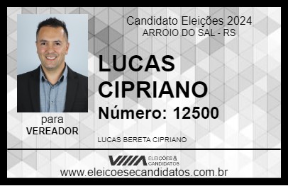 Candidato LUCAS CIPRIANO 2024 - ARROIO DO SAL - Eleições