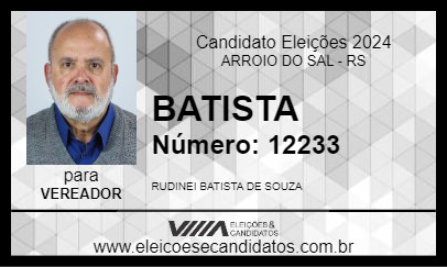 Candidato BATISTA 2024 - ARROIO DO SAL - Eleições