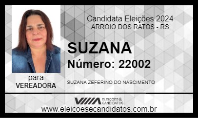 Candidato SUZANA 2024 - ARROIO DOS RATOS - Eleições