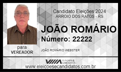 Candidato JOÃO ROMÁRIO 2024 - ARROIO DOS RATOS - Eleições