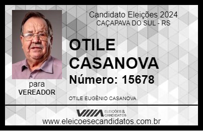 Candidato OTILE CASANOVA 2024 - CAÇAPAVA DO SUL - Eleições