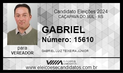 Candidato GABRIEL 2024 - CAÇAPAVA DO SUL - Eleições