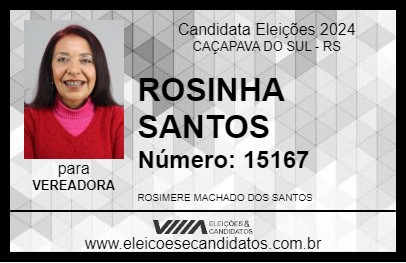 Candidato ROSINHA SANTOS 2024 - CAÇAPAVA DO SUL - Eleições