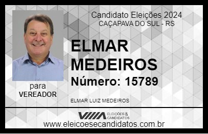 Candidato ELMAR MEDEIROS 2024 - CAÇAPAVA DO SUL - Eleições