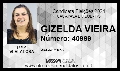 Candidato GIZELDA VIEIRA 2024 - CAÇAPAVA DO SUL - Eleições