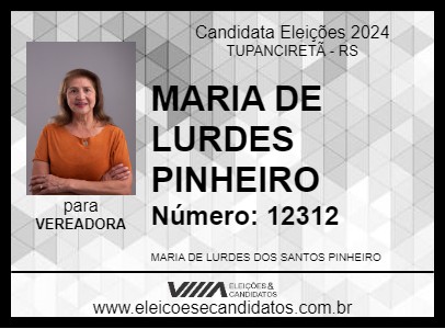 Candidato MARIA DE LURDES PINHEIRO 2024 - TUPANCIRETÃ - Eleições