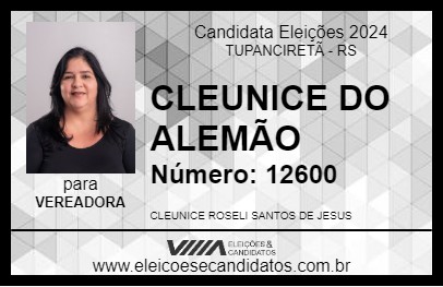 Candidato CLEUNICE DO ALEMÃO 2024 - TUPANCIRETÃ - Eleições