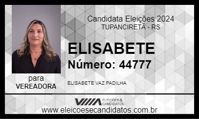 Candidato ELISABETE 2024 - TUPANCIRETÃ - Eleições