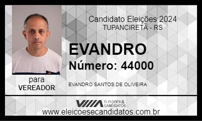 Candidato EVANDRO 2024 - TUPANCIRETÃ - Eleições