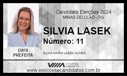 Candidato SILVIA LASEK 2024 - MINAS DO LEÃO - Eleições