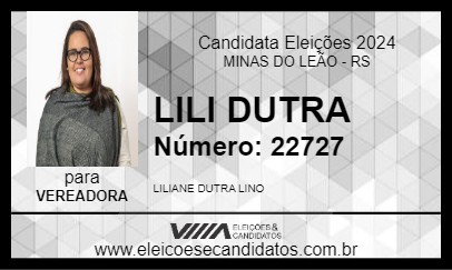 Candidato LILI DUTRA 2024 - MINAS DO LEÃO - Eleições