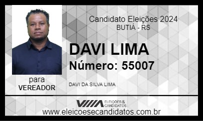 Candidato DAVI LIMA 2024 - BUTIÁ - Eleições