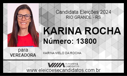 Candidato KARINA ROCHA 2024 - RIO GRANDE - Eleições