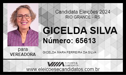 Candidato GICELDA SILVA 2024 - RIO GRANDE - Eleições