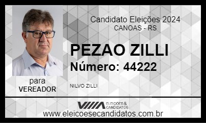 Candidato PEZAO ZILLI 2024 - CANOAS - Eleições