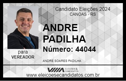 Candidato ANDRE PADILHA 2024 - CANOAS - Eleições