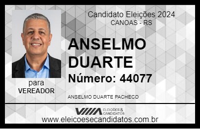 Candidato ANSELMO DUARTE 2024 - CANOAS - Eleições