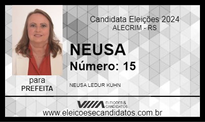 Candidato NEUSA 2024 - ALECRIM - Eleições