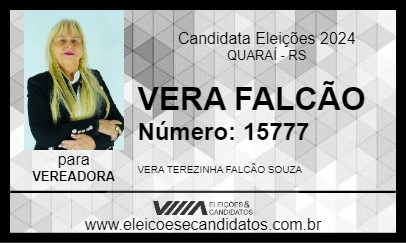 Candidato VERA FALCÃO 2024 - QUARAÍ - Eleições