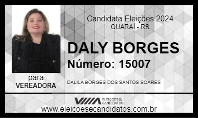 Candidato DALY BORGES 2024 - QUARAÍ - Eleições