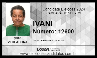 Candidato IVANI 2024 - CAMBARÁ DO SUL - Eleições