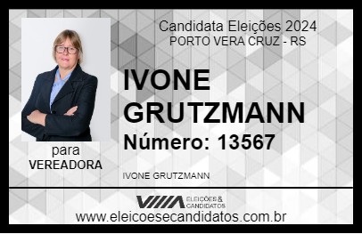 Candidato IVONE GRUTZMANN 2024 - PORTO VERA CRUZ - Eleições