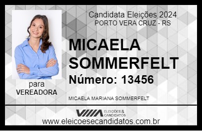 Candidato MICAELA SOMMERFELT 2024 - PORTO VERA CRUZ - Eleições