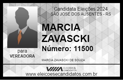 Candidato MARCIA ZAVASCKI 2024 - SÃO JOSÉ DOS AUSENTES - Eleições