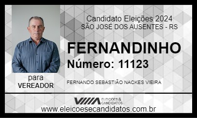 Candidato FERNANDINHO 2024 - SÃO JOSÉ DOS AUSENTES - Eleições