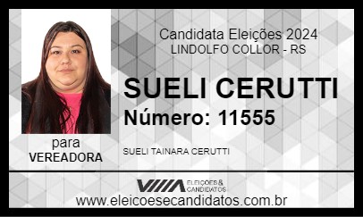 Candidato SUELI CERUTTI 2024 - LINDOLFO COLLOR - Eleições