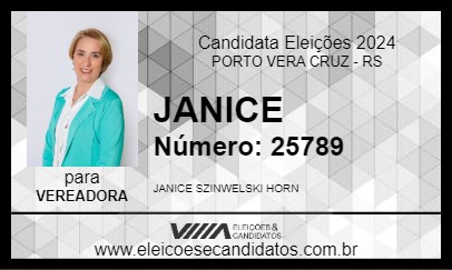 Candidato JANICE 2024 - PORTO VERA CRUZ - Eleições